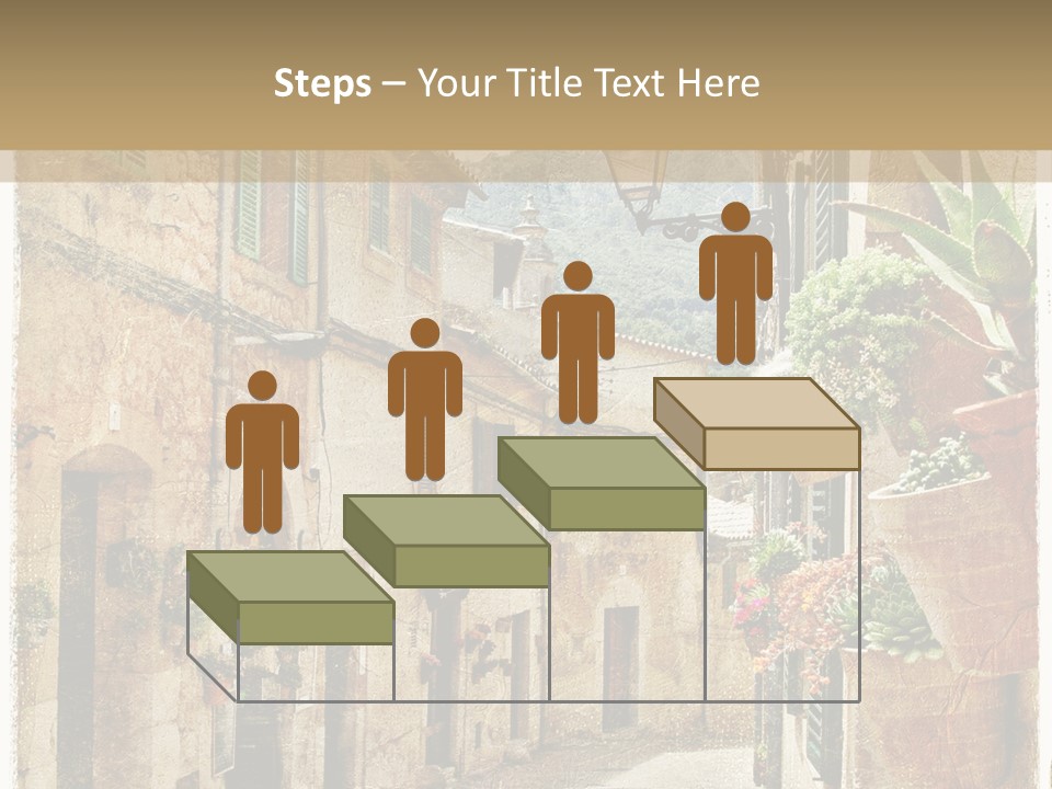 Outdoor Brick Flower PowerPoint Template