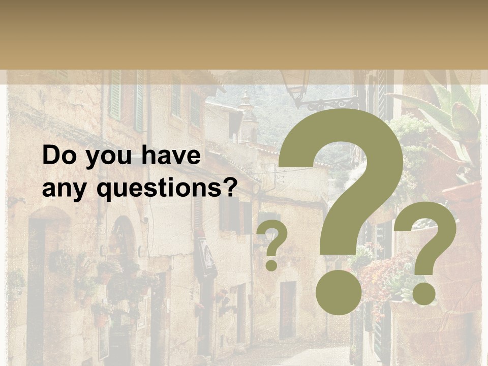 Outdoor Brick Flower PowerPoint Template