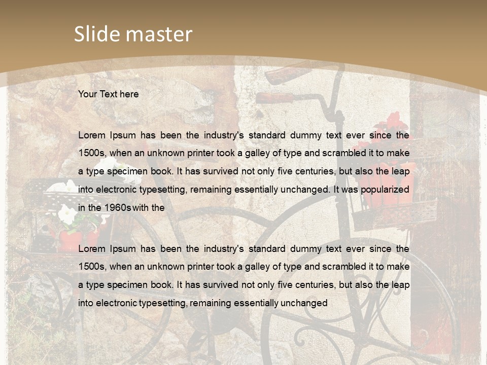 Door Pictorial Grunge PowerPoint Template