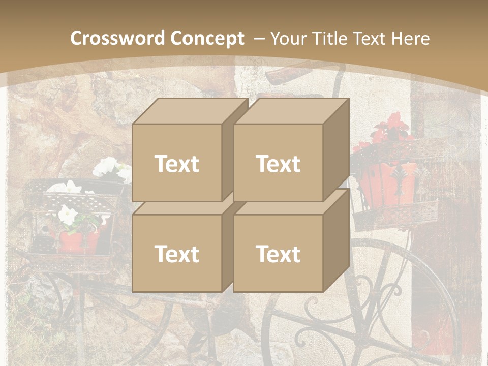 Door Pictorial Grunge PowerPoint Template