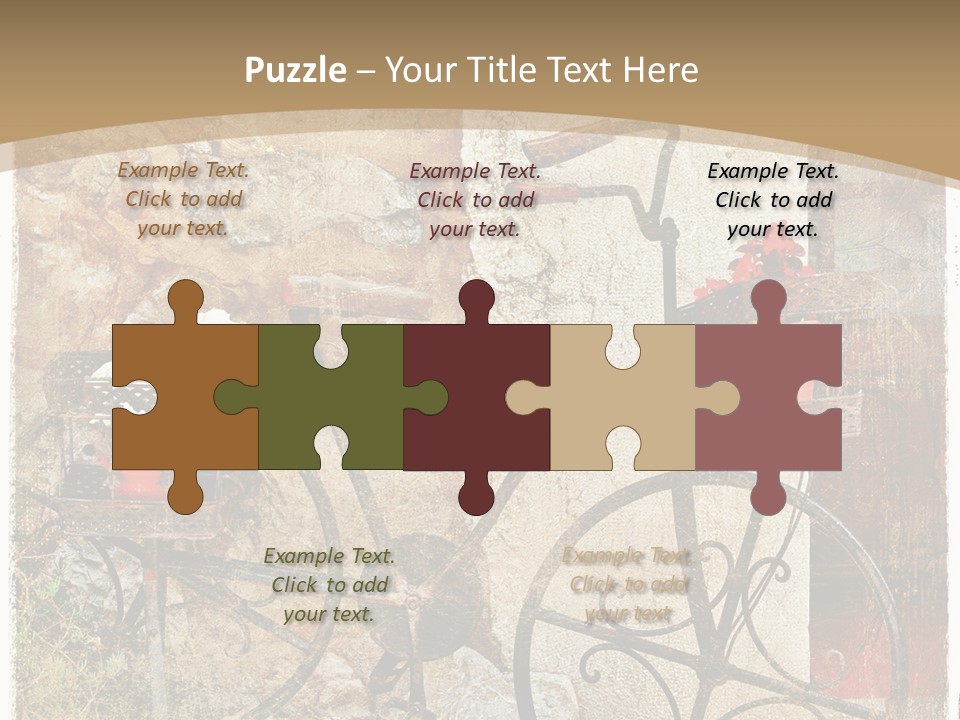 Door Pictorial Grunge PowerPoint Template