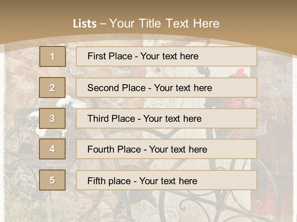 Door Pictorial Grunge PowerPoint Template