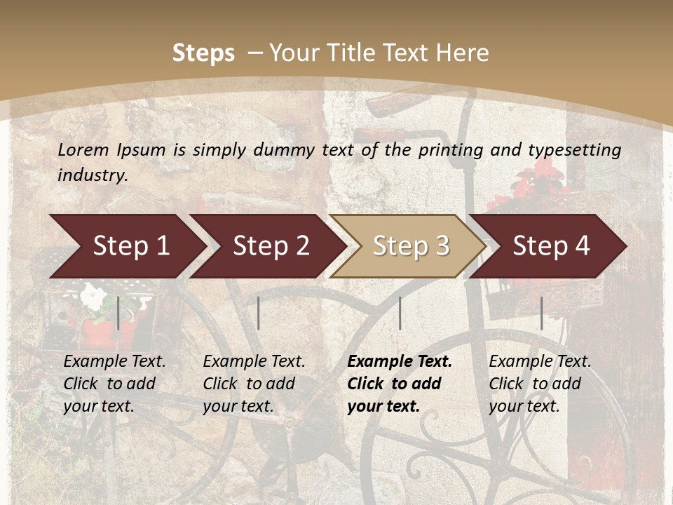 Door Pictorial Grunge PowerPoint Template