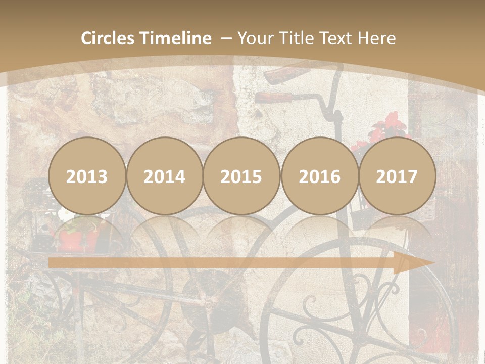 Door Pictorial Grunge PowerPoint Template