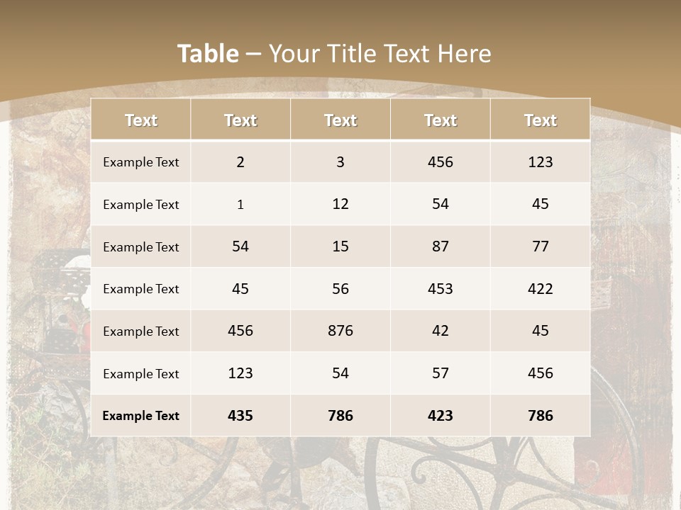Door Pictorial Grunge PowerPoint Template