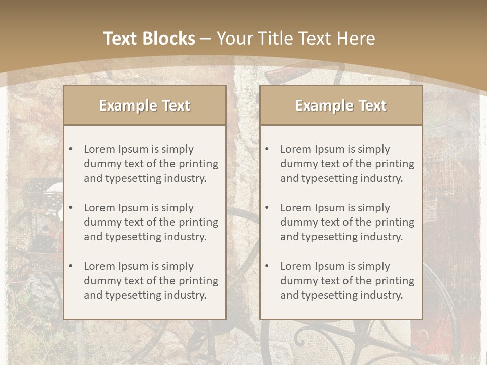 Door Pictorial Grunge PowerPoint Template