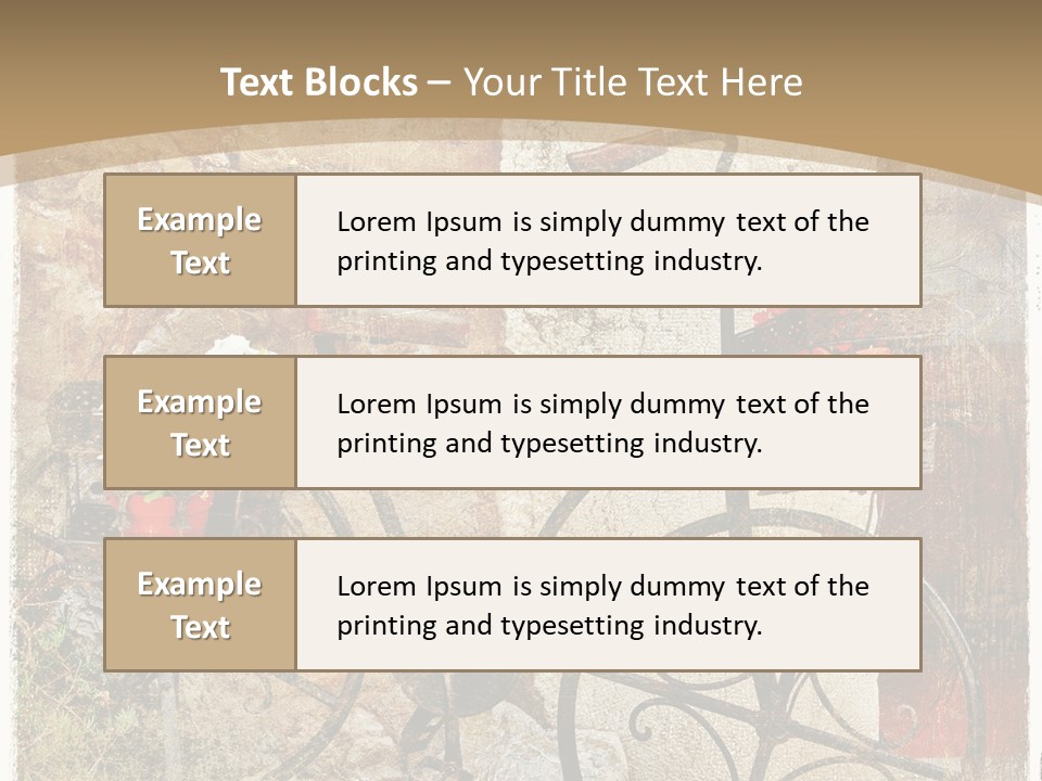 Door Pictorial Grunge PowerPoint Template