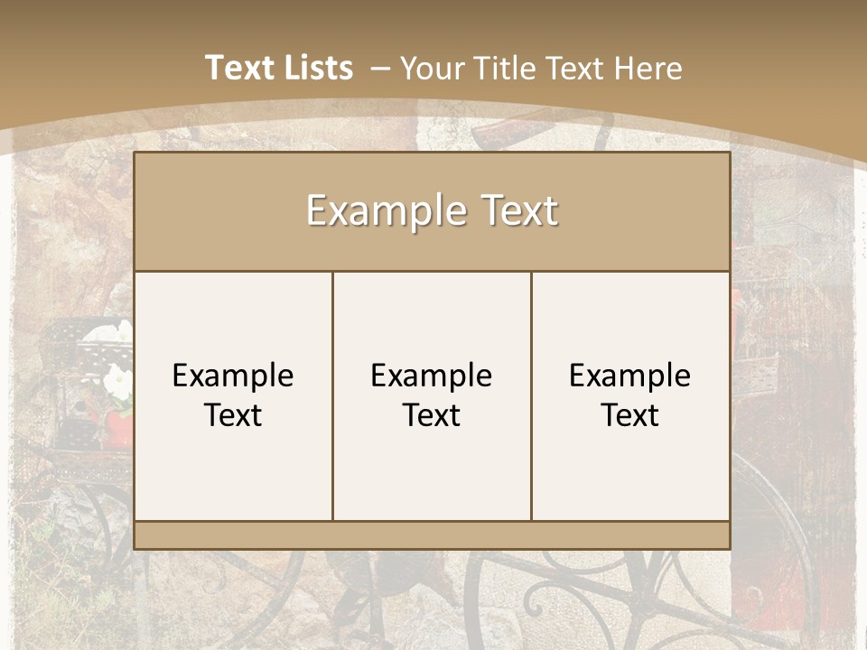 Door Pictorial Grunge PowerPoint Template