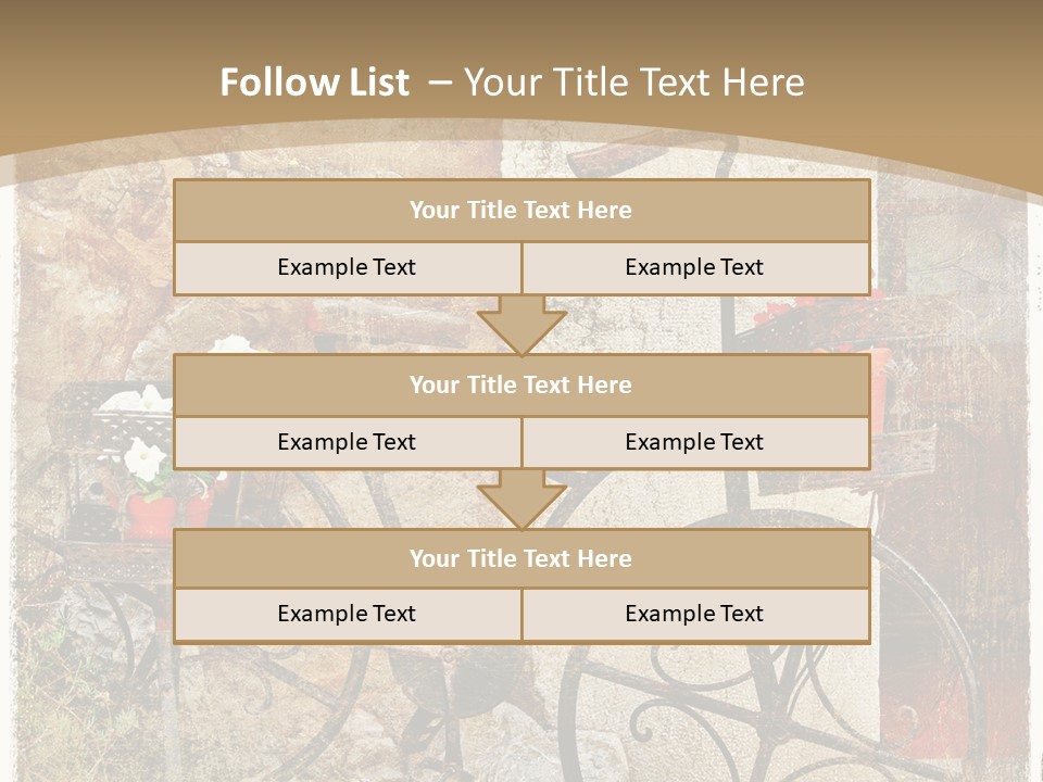 Door Pictorial Grunge PowerPoint Template