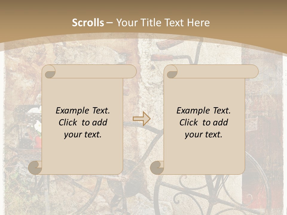 Door Pictorial Grunge PowerPoint Template