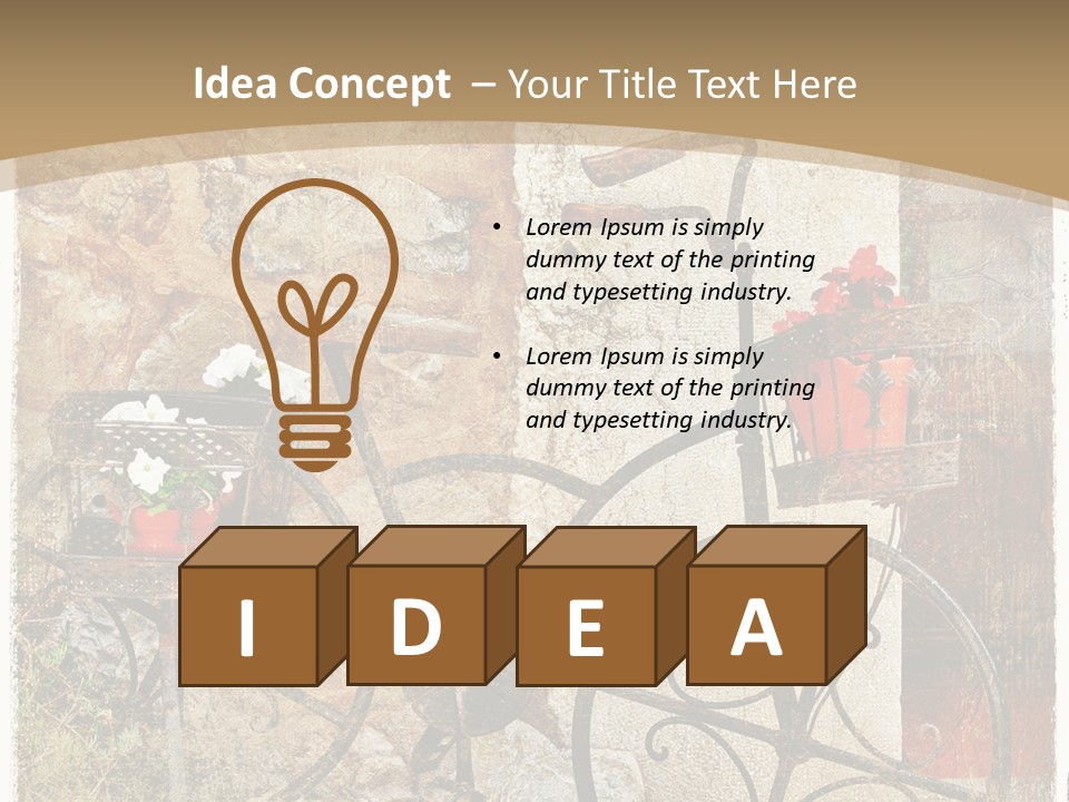 Door Pictorial Grunge PowerPoint Template