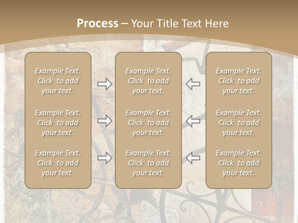 Door Pictorial Grunge PowerPoint Template