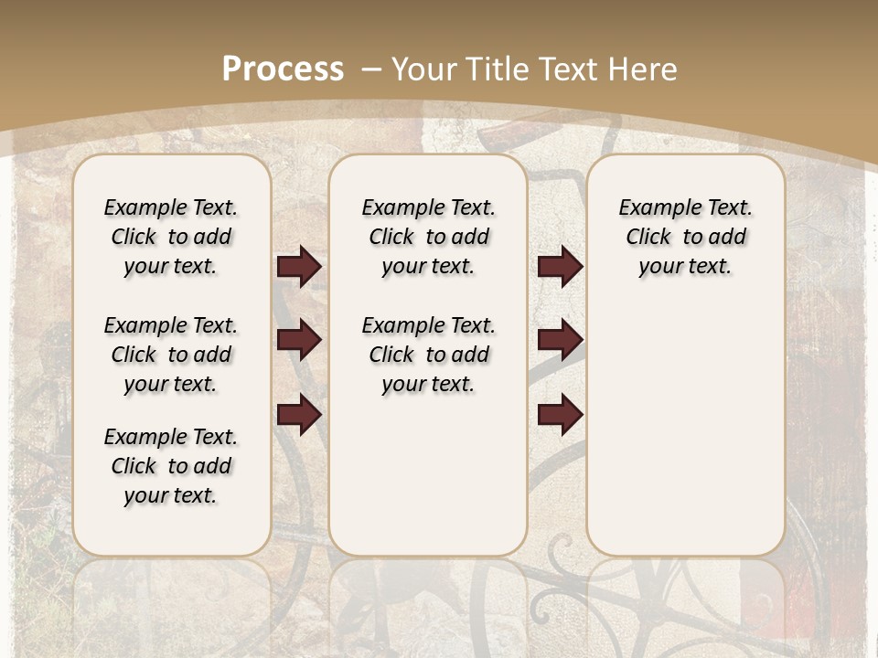 Door Pictorial Grunge PowerPoint Template