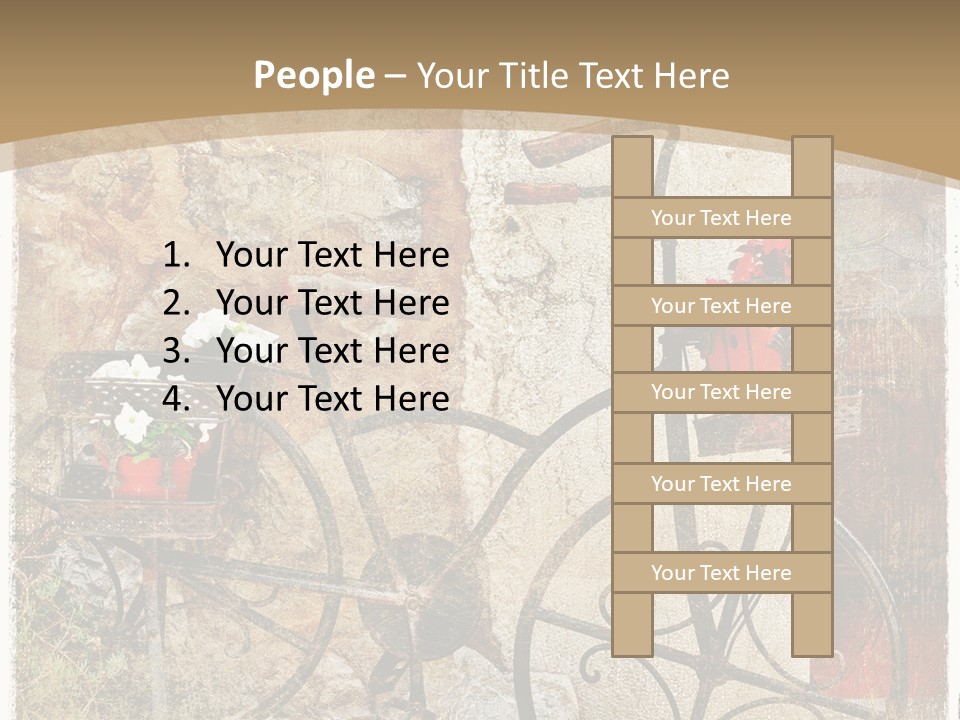 Door Pictorial Grunge PowerPoint Template