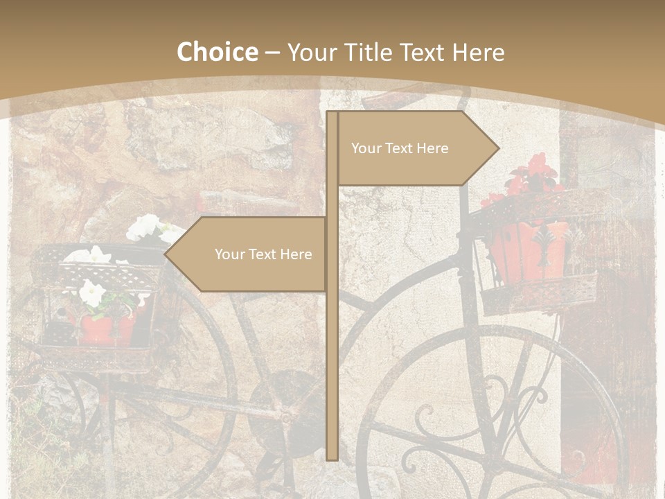 Door Pictorial Grunge PowerPoint Template