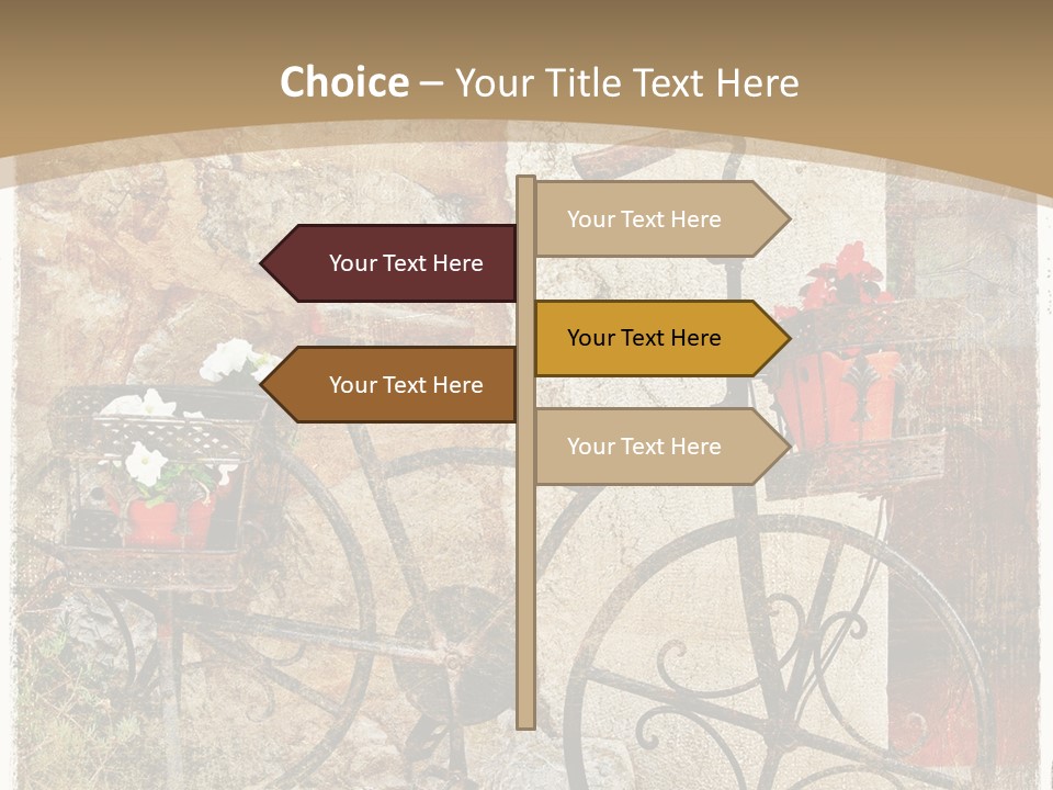 Door Pictorial Grunge PowerPoint Template