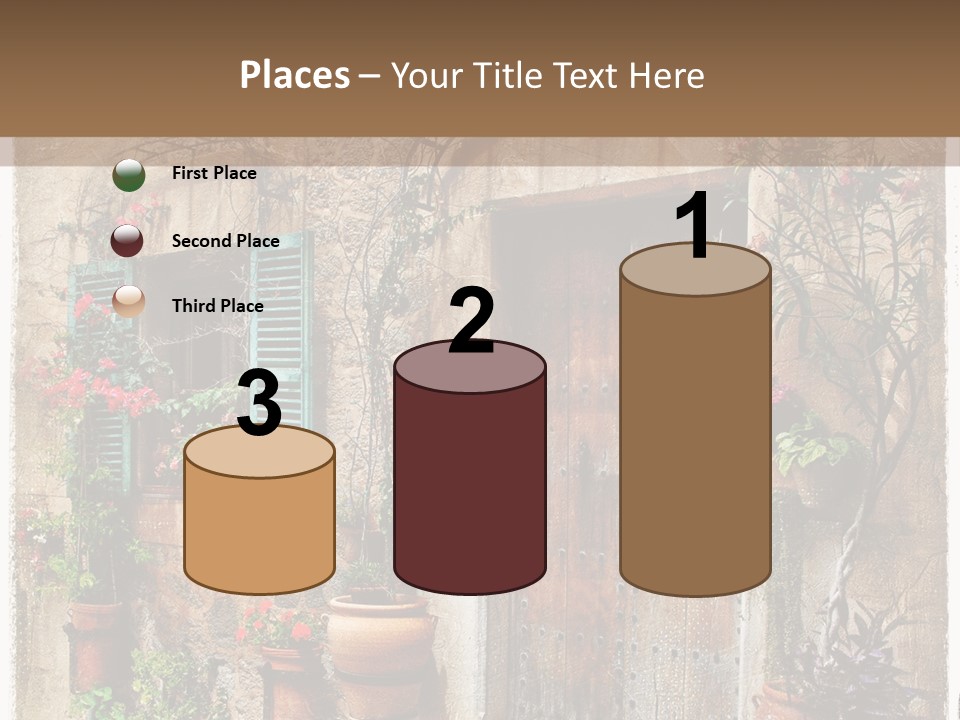 Sandstone Home Flower PowerPoint Template