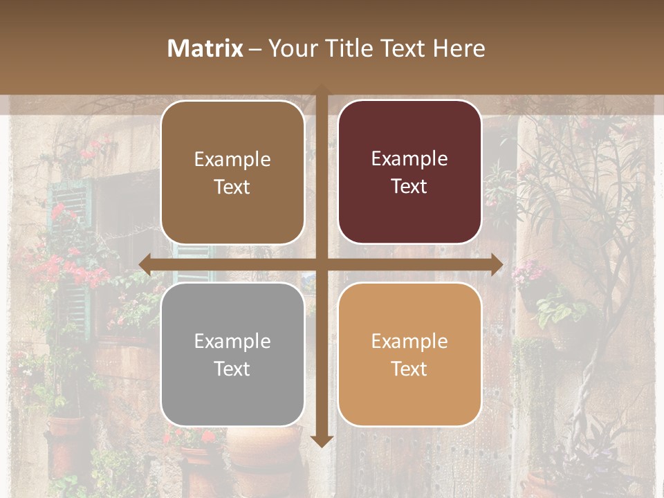 Sandstone Home Flower PowerPoint Template