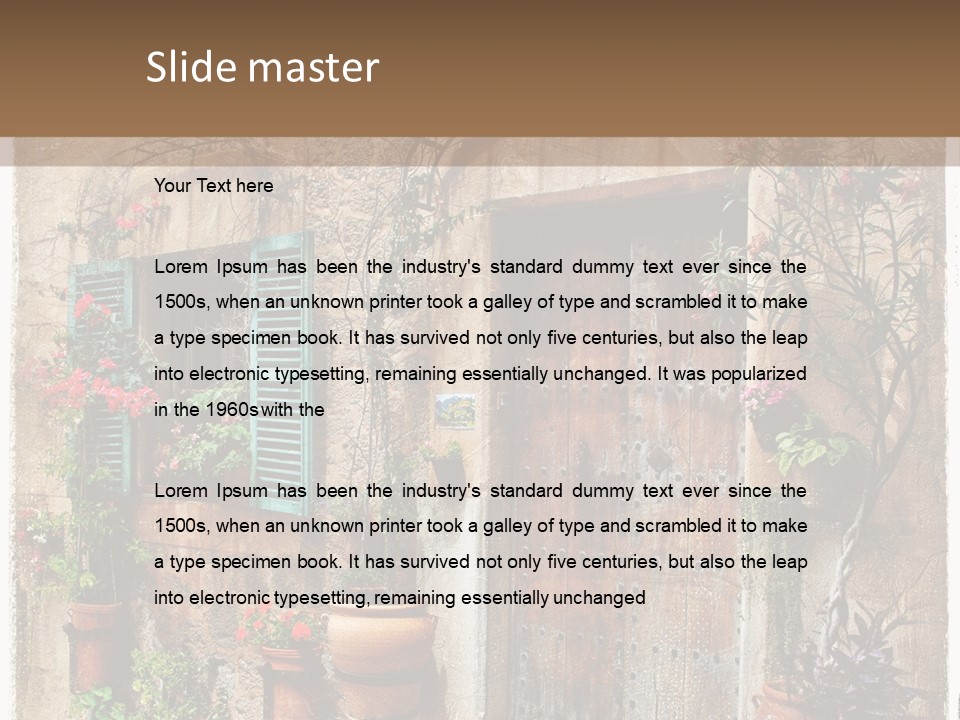 Sandstone Home Flower PowerPoint Template