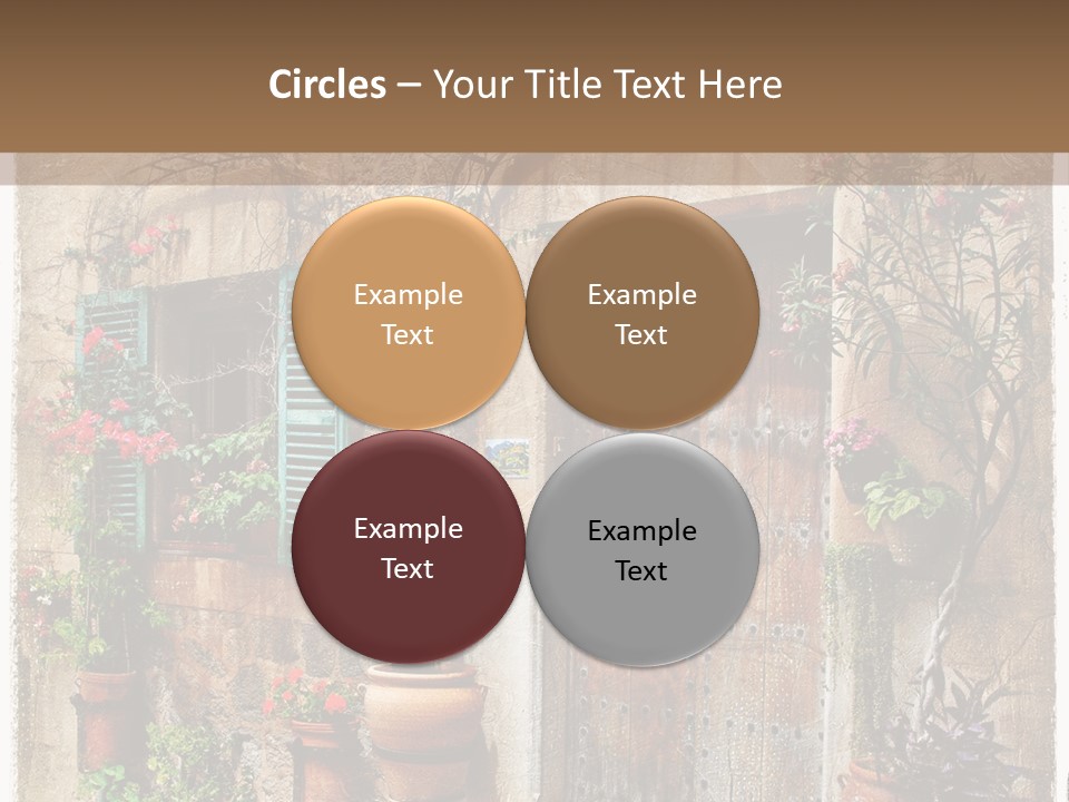 Sandstone Home Flower PowerPoint Template