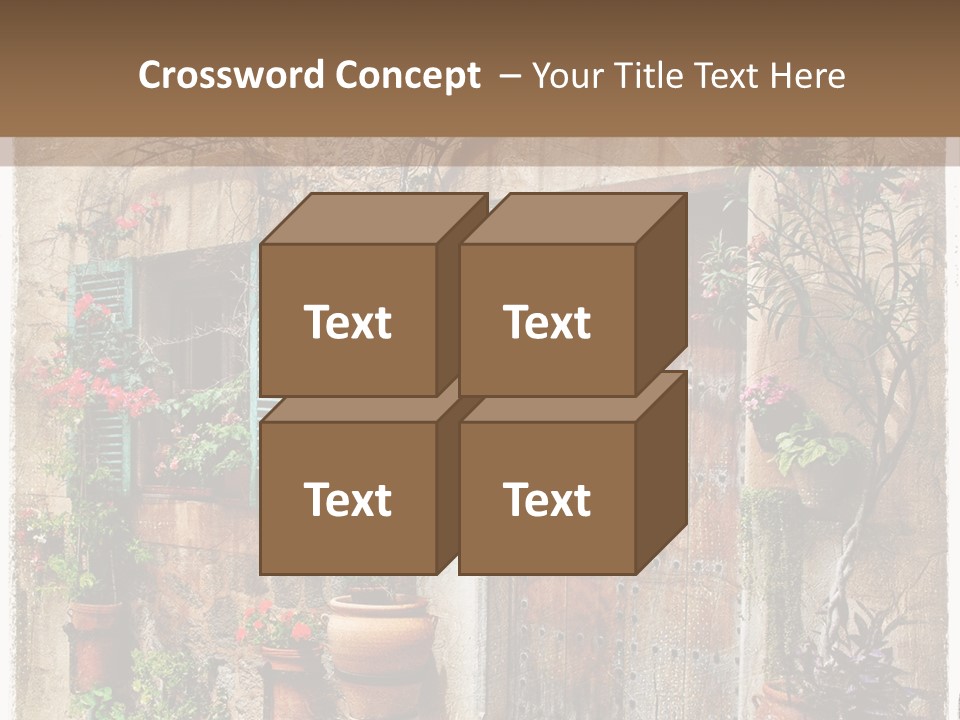 Sandstone Home Flower PowerPoint Template