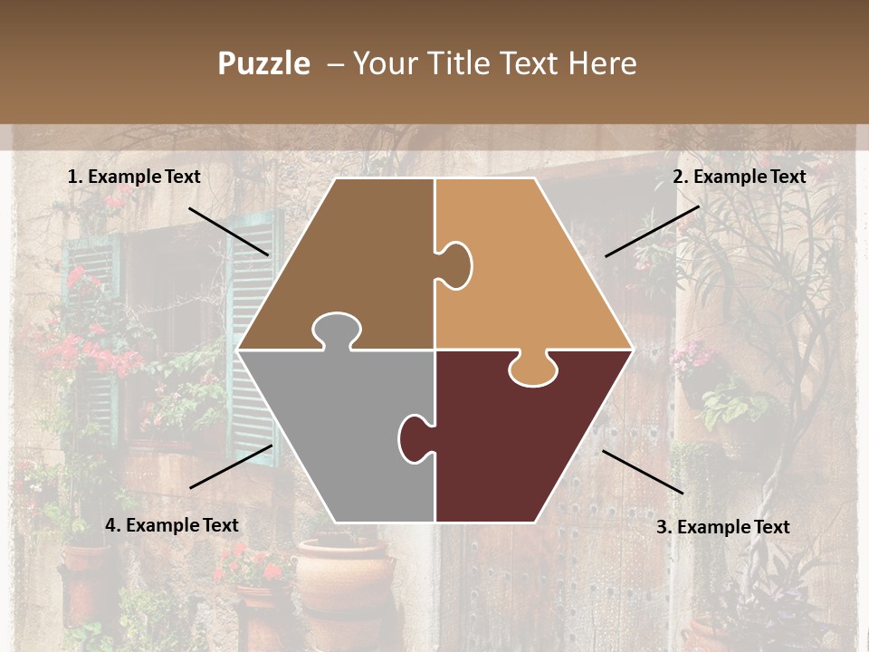 Sandstone Home Flower PowerPoint Template