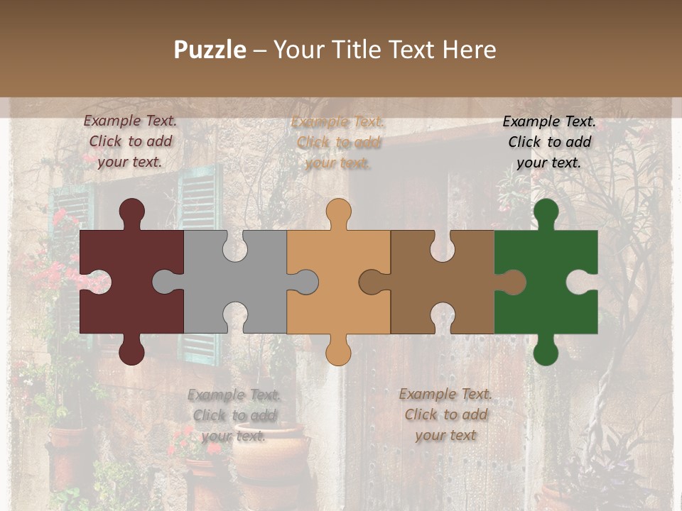 Sandstone Home Flower PowerPoint Template