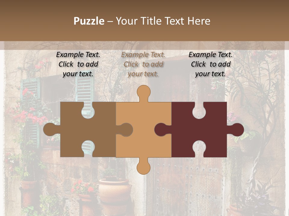 Sandstone Home Flower PowerPoint Template