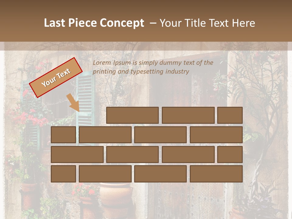 Sandstone Home Flower PowerPoint Template