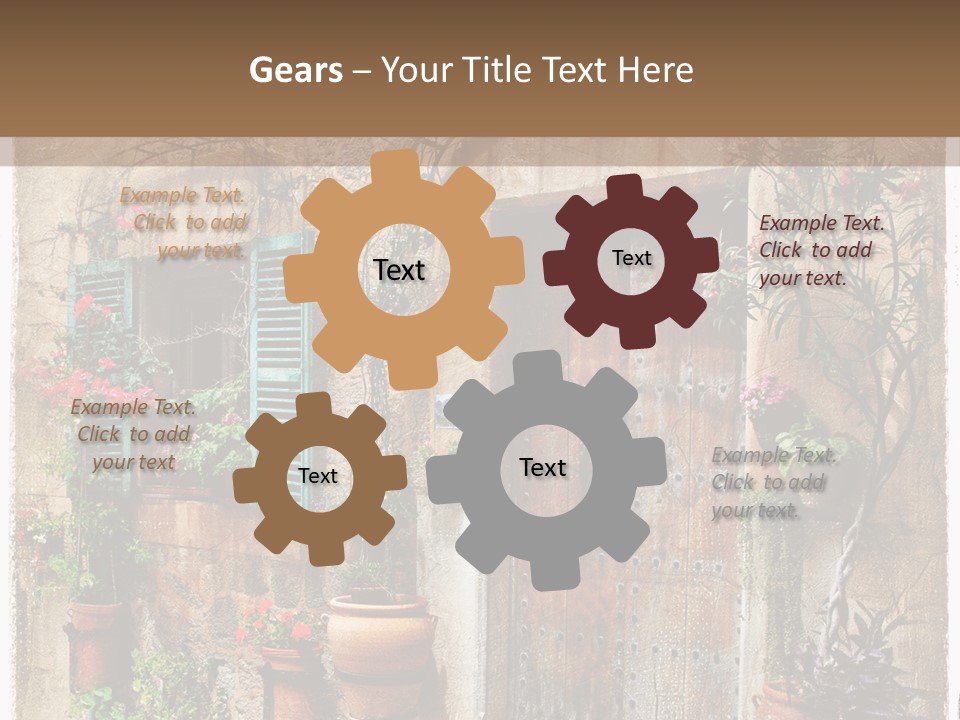 Sandstone Home Flower PowerPoint Template