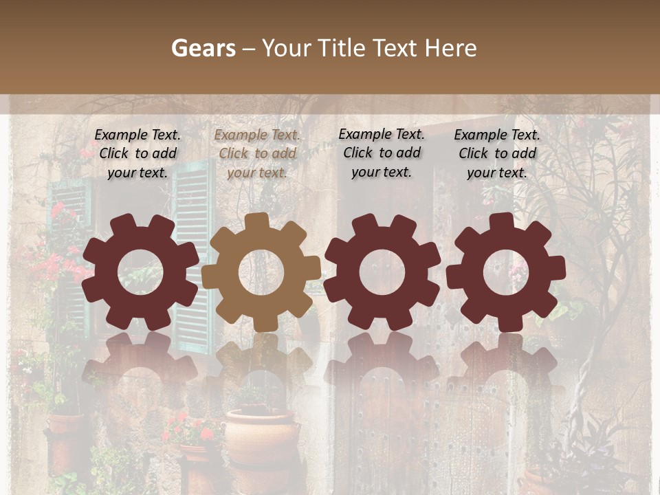 Sandstone Home Flower PowerPoint Template