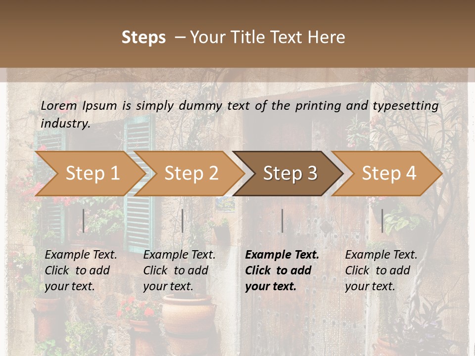 Sandstone Home Flower PowerPoint Template