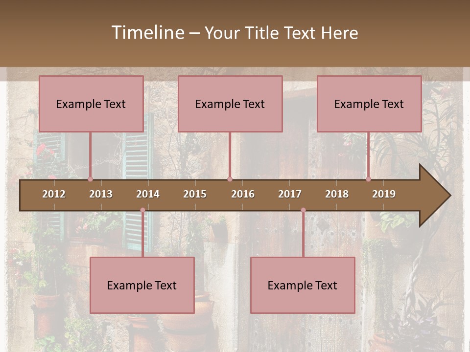 Sandstone Home Flower PowerPoint Template