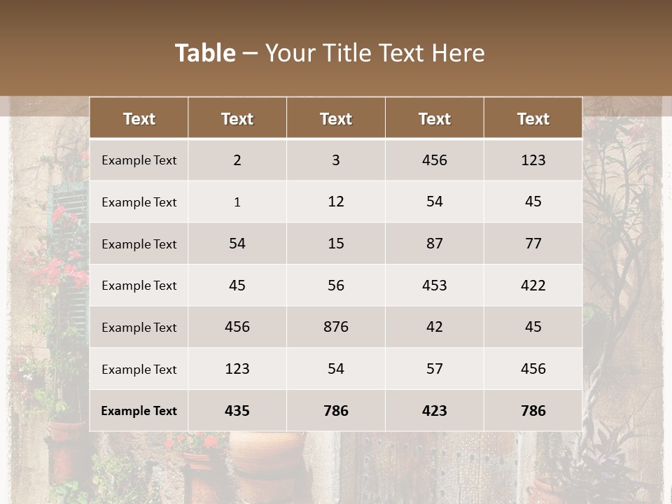 Sandstone Home Flower PowerPoint Template
