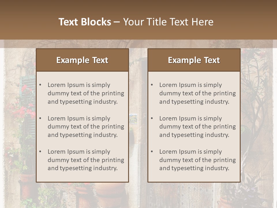 Sandstone Home Flower PowerPoint Template