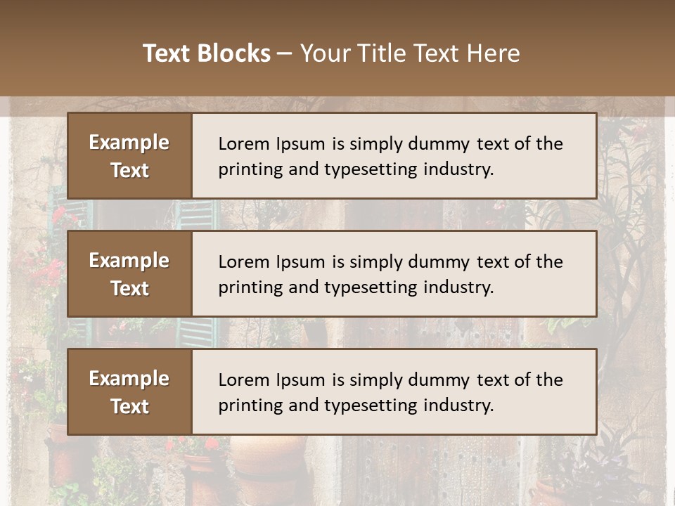 Sandstone Home Flower PowerPoint Template