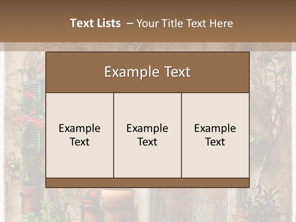 Sandstone Home Flower PowerPoint Template