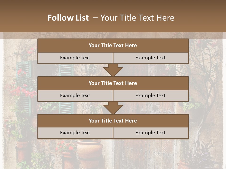 Sandstone Home Flower PowerPoint Template