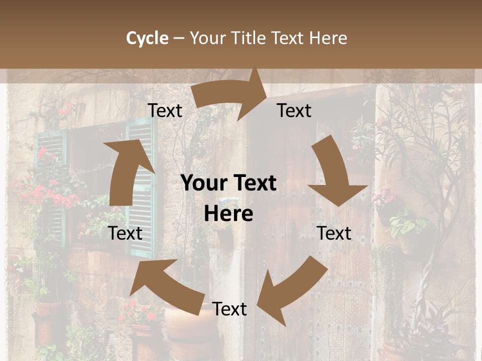 Sandstone Home Flower PowerPoint Template