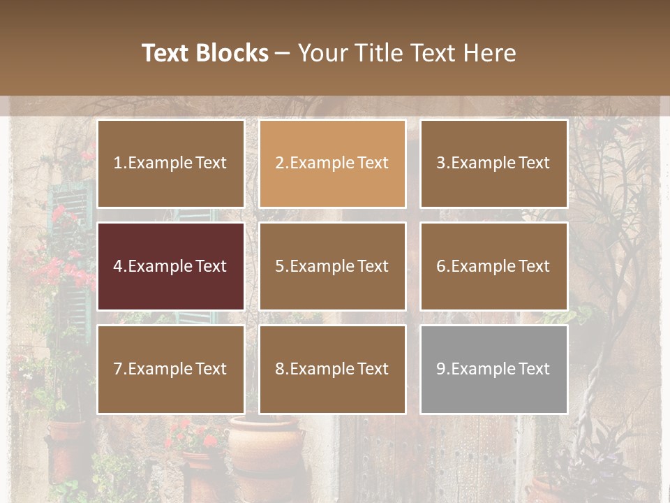 Sandstone Home Flower PowerPoint Template