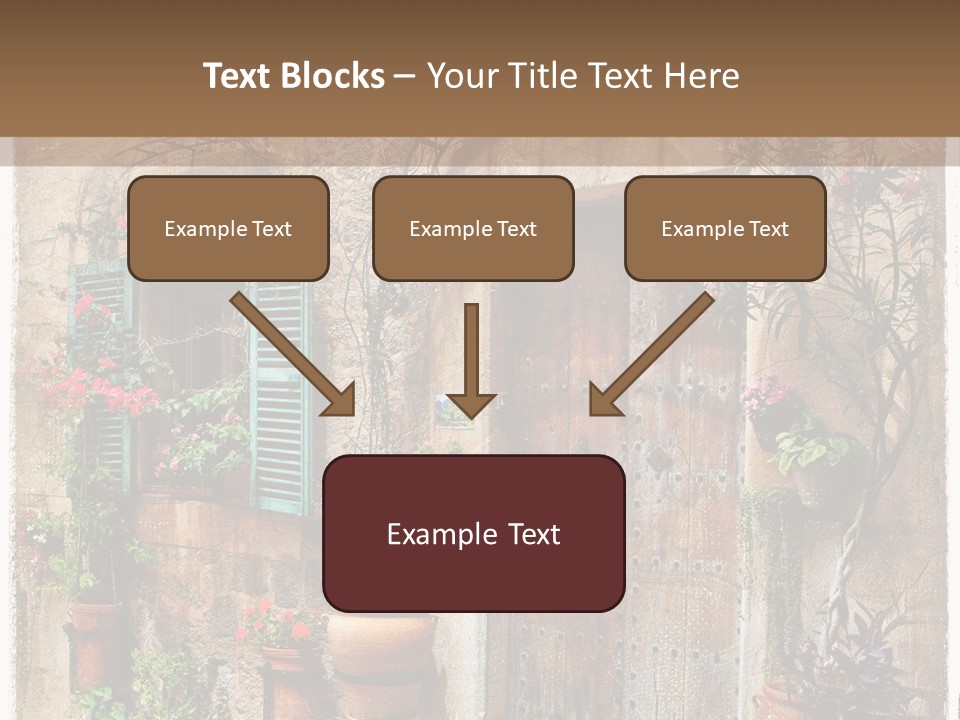 Sandstone Home Flower PowerPoint Template