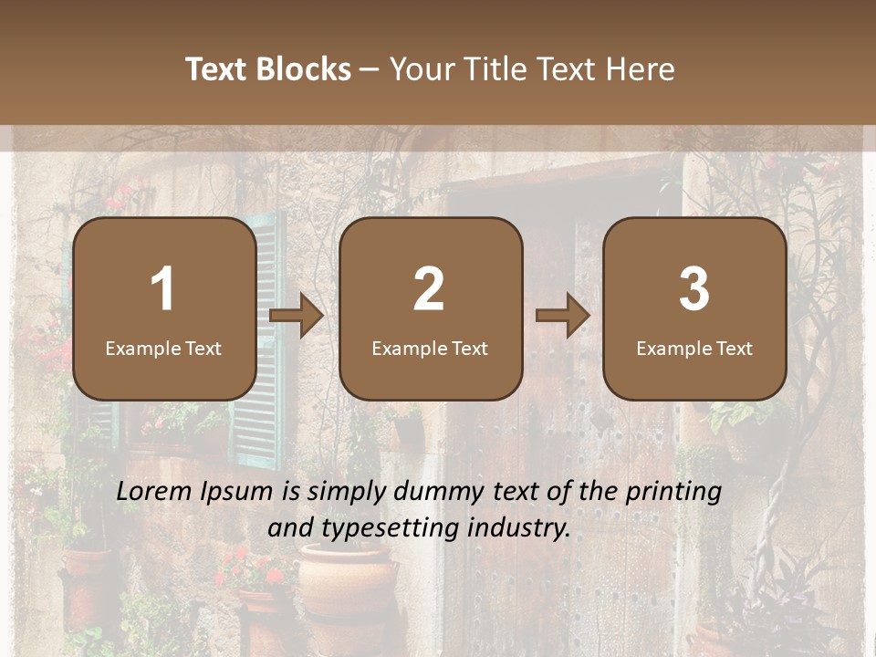 Sandstone Home Flower PowerPoint Template