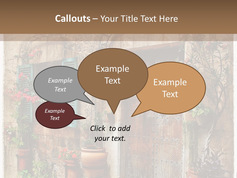 Sandstone Home Flower PowerPoint Template