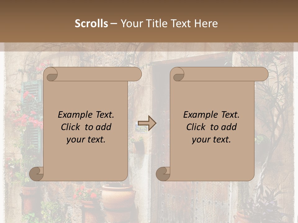 Sandstone Home Flower PowerPoint Template