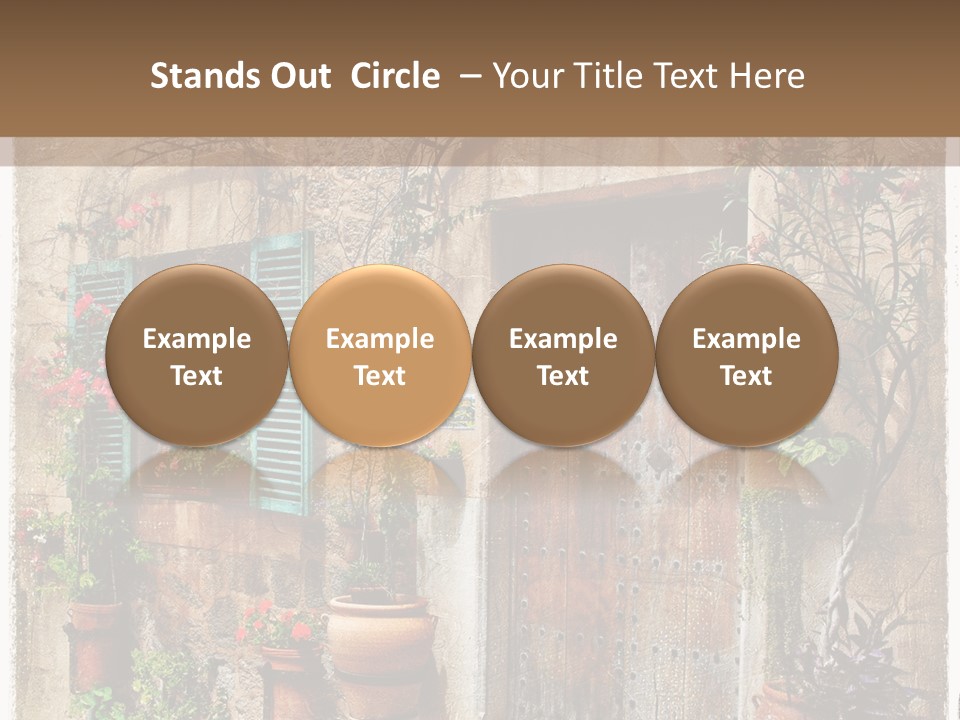 Sandstone Home Flower PowerPoint Template