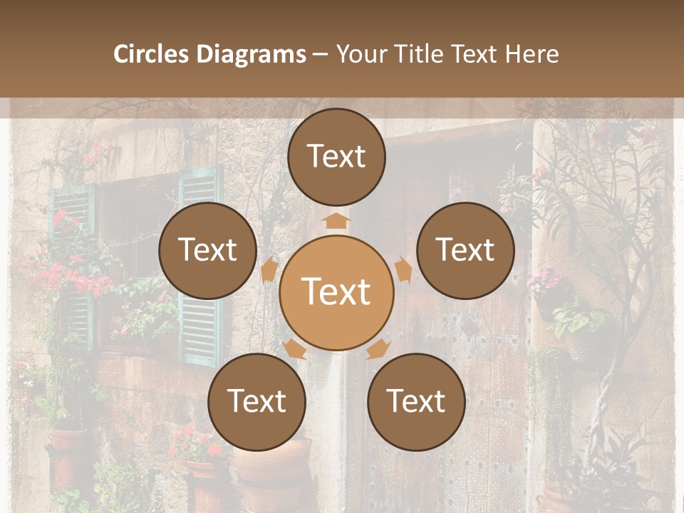 Sandstone Home Flower PowerPoint Template