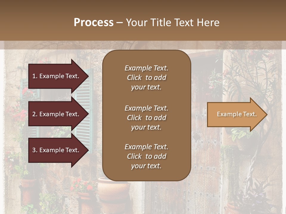 Sandstone Home Flower PowerPoint Template