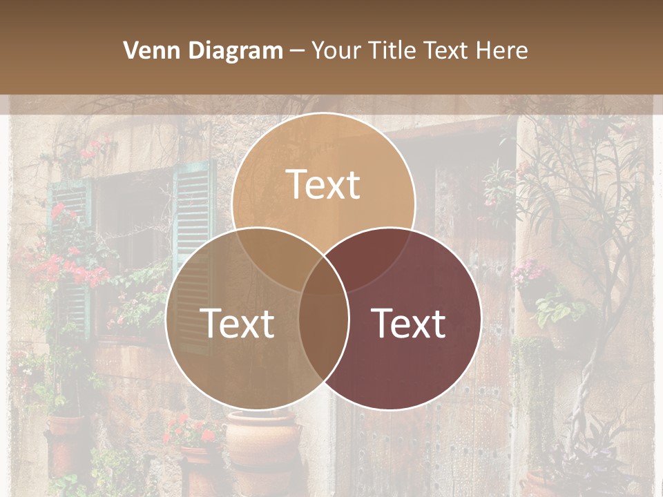 Sandstone Home Flower PowerPoint Template