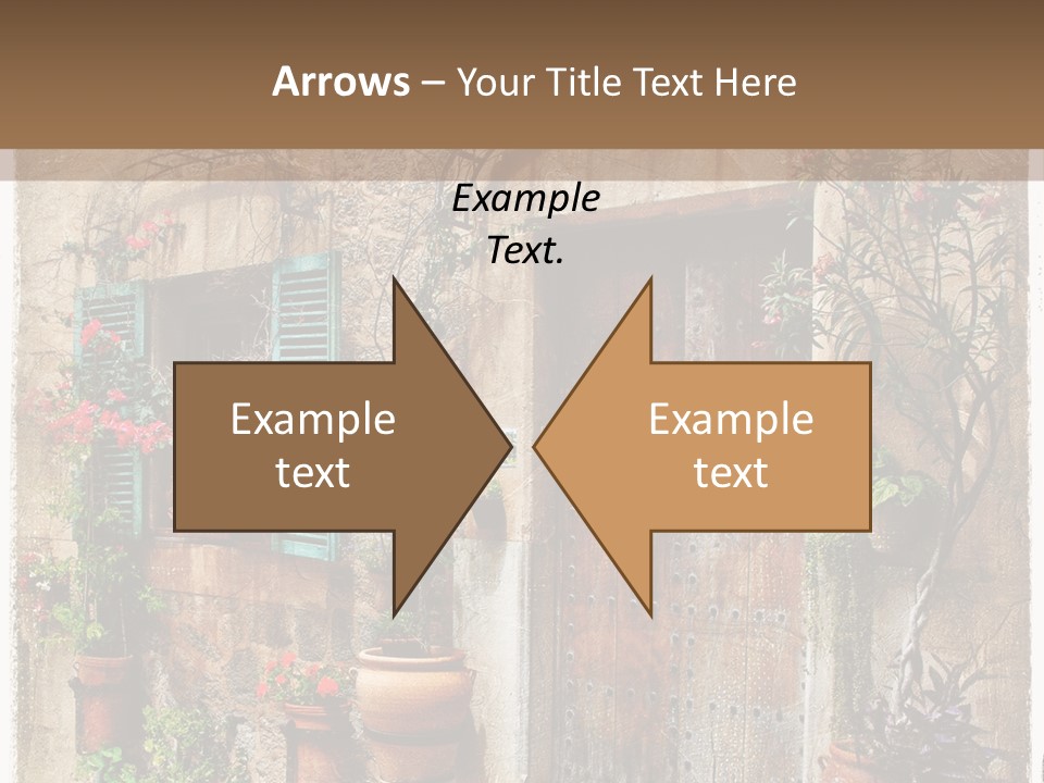 Sandstone Home Flower PowerPoint Template