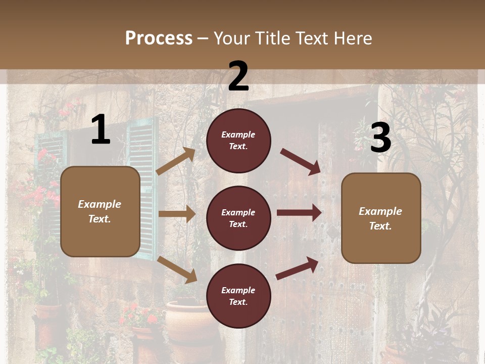 Sandstone Home Flower PowerPoint Template